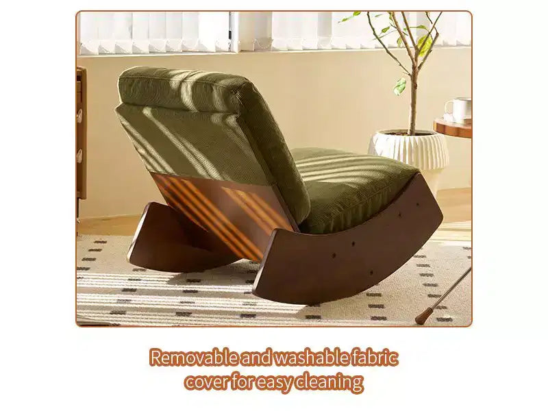 Credenza in Rattan con 2 Ante Magnetiche, Ripiani Regolabili e Gambe in Legno, Madia Laterale, Khaki