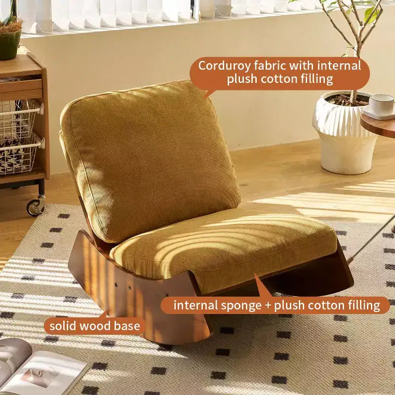 Credenza in Rattan con 2 Ante Magnetiche, Ripiani Regolabili e Gambe in Legno, Madia Laterale, Khaki