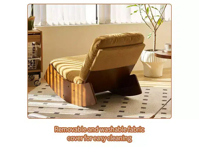 Credenza in Rattan con 2 Ante Magnetiche, Ripiani Regolabili e Gambe in Legno, Madia Laterale, Khaki