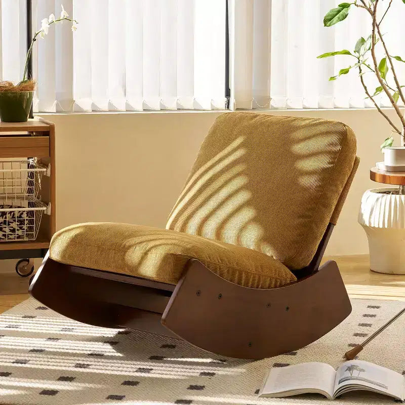 Credenza in Rattan con 2 Ante Magnetiche, Ripiani Regolabili e Gambe in Legno, Madia Laterale, Khaki