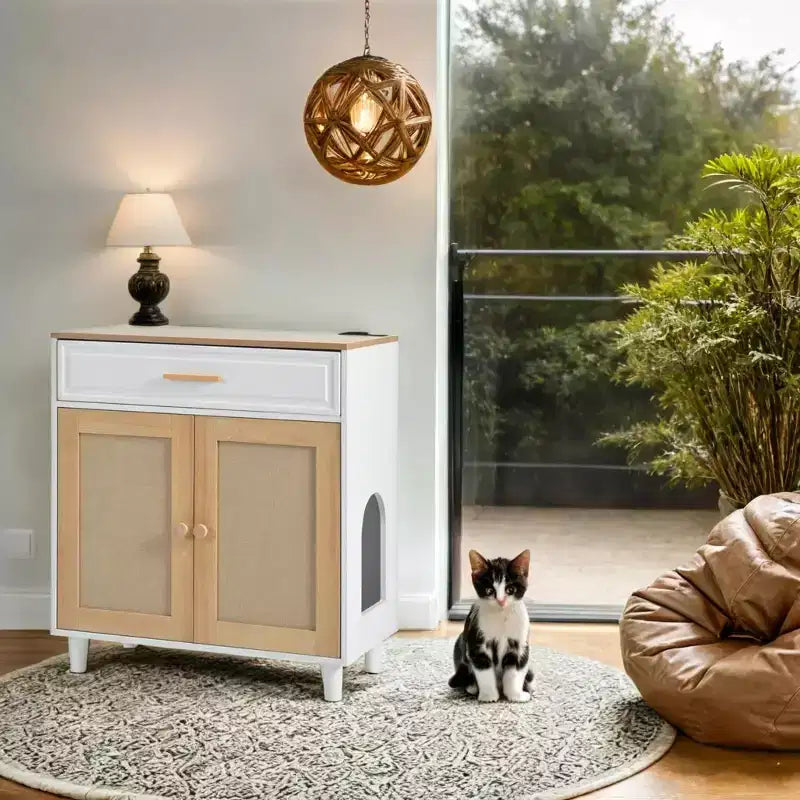 Letto matrimoniale con struttura imbottita e testiera curva morbida, beige