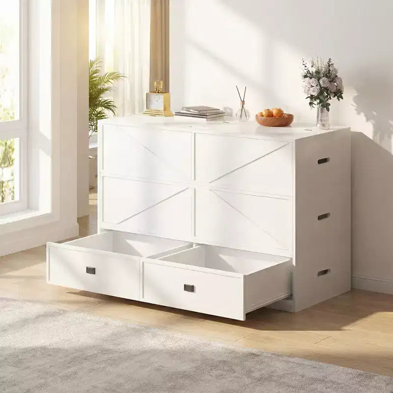 Divano letto convertibile con contenitore, letto a scomparsa, Piazza e Mezza/Matrimoniale, Materasso Non Incluso