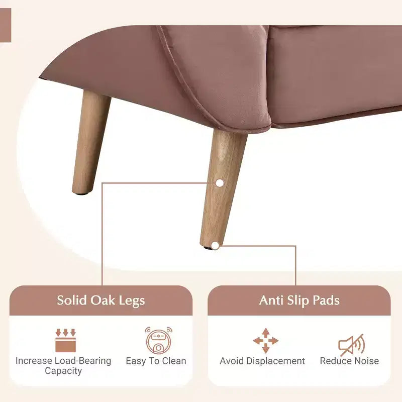 Panca Ottomana con Contenitore da Fine Letto, Velluto Trapuntato, Braccioli Arrotondati, 2 Cuscini e Gambe in Rovere Massiccio
