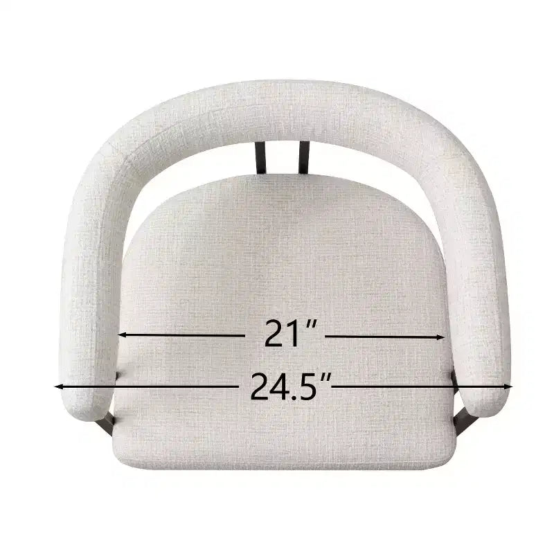 Set di 4 sedie da pranzo moderne imbottite con braccioli, schienale curvo e gambe in metallo nero