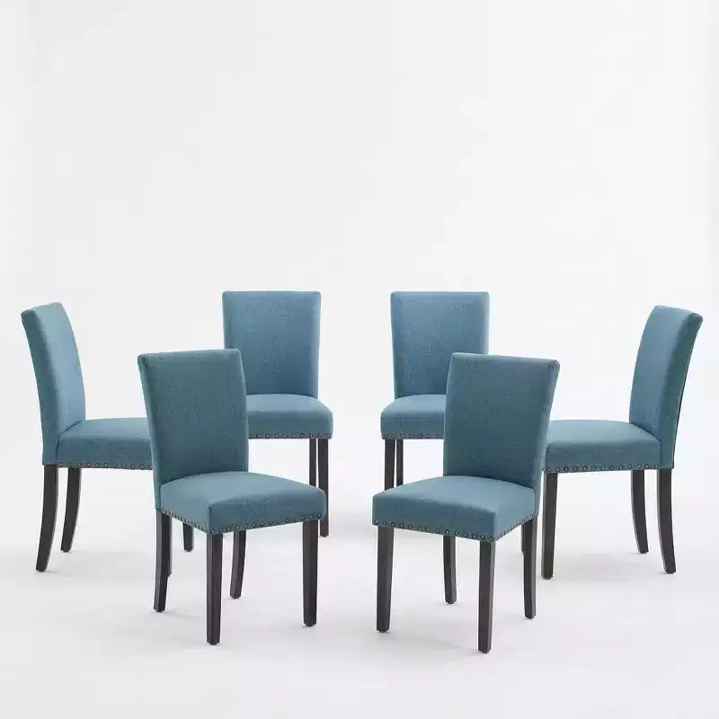 Set di sedie da pranzo imbottite, sedie moderne in tessuto neoclassico con cuscino imbottito, per sala da pranzo e soggiorno