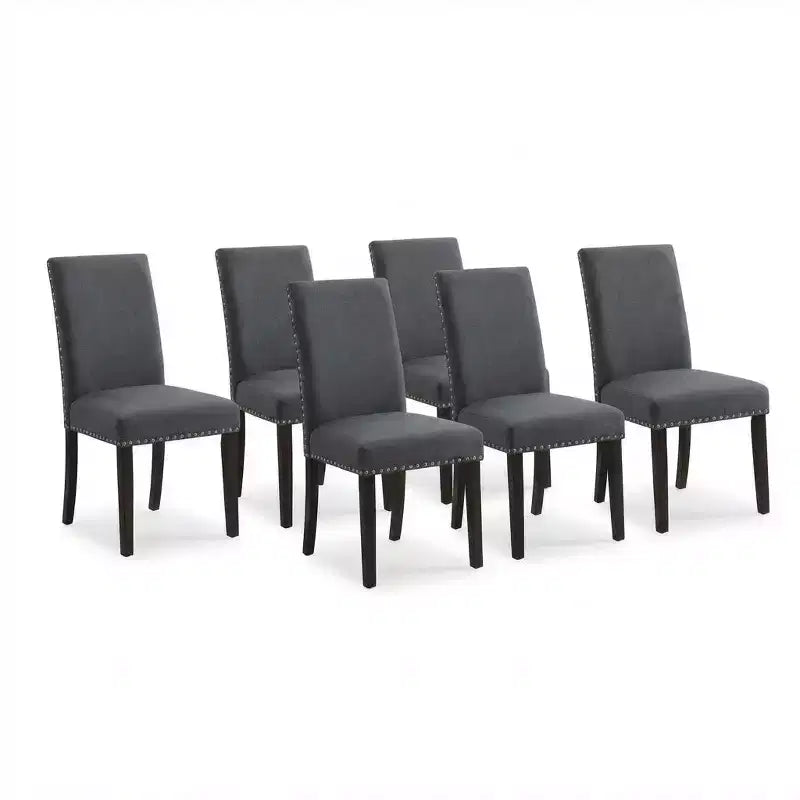 Set di sedie da pranzo imbottite, sedie moderne in tessuto neoclassico con cuscino imbottito, per sala da pranzo e soggiorno