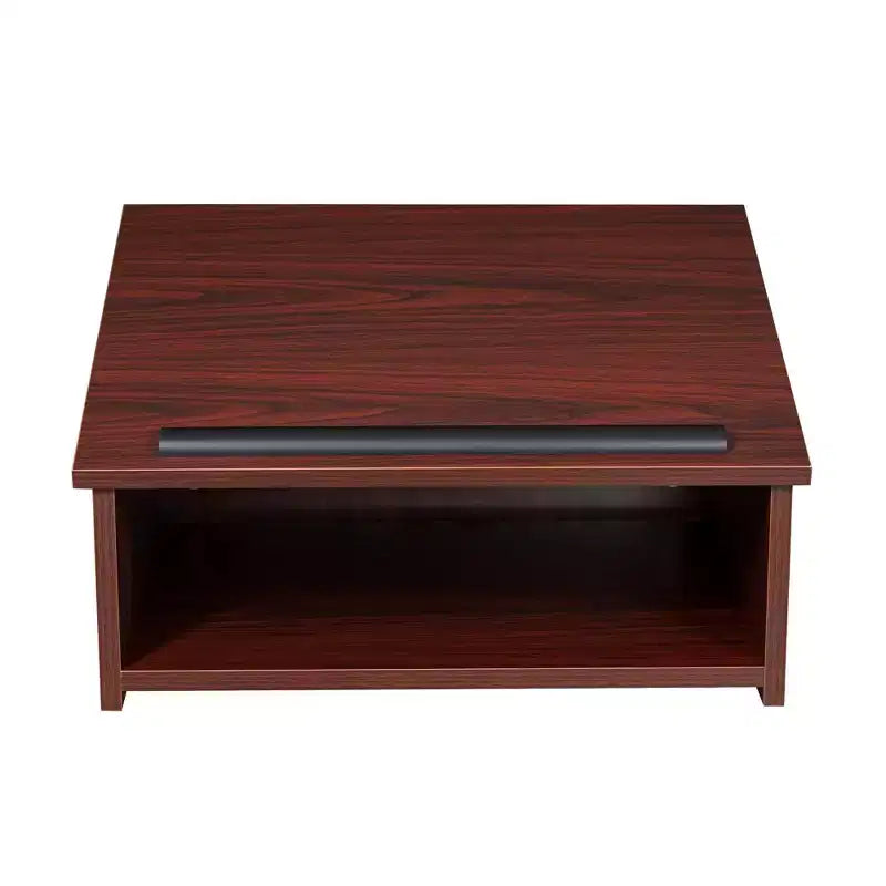 Leggio da tavolo, truciolato di mogano con superficie laminata, design moderno