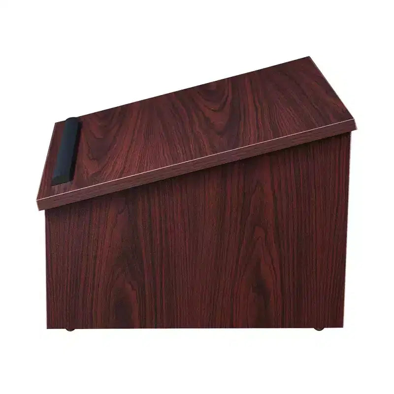 Leggio da tavolo, truciolato di mogano con superficie laminata, design moderno