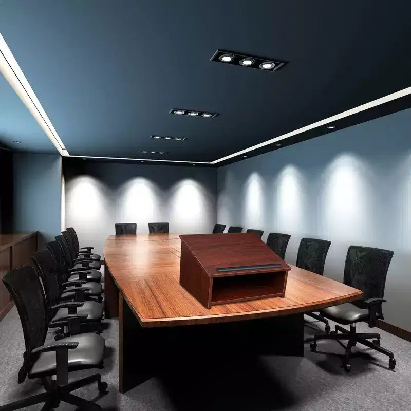Leggio da tavolo, truciolato di mogano con superficie laminata, design moderno