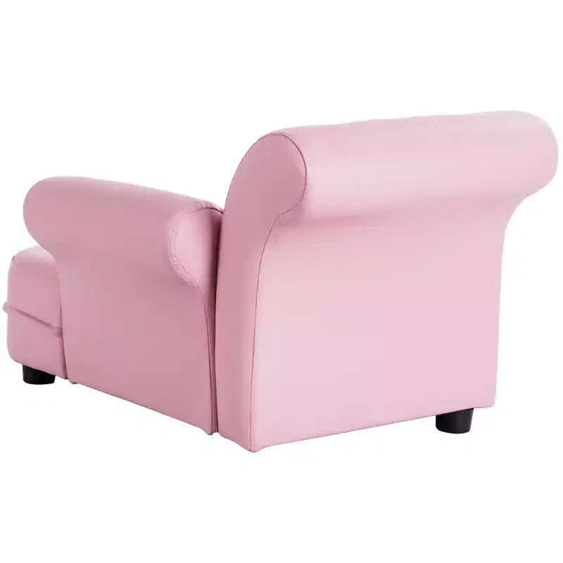 Divanetto/Chaise Lounge Rosa per Bambini con Braccioli, Divano Relax per Camera da Letra e Soggiorno