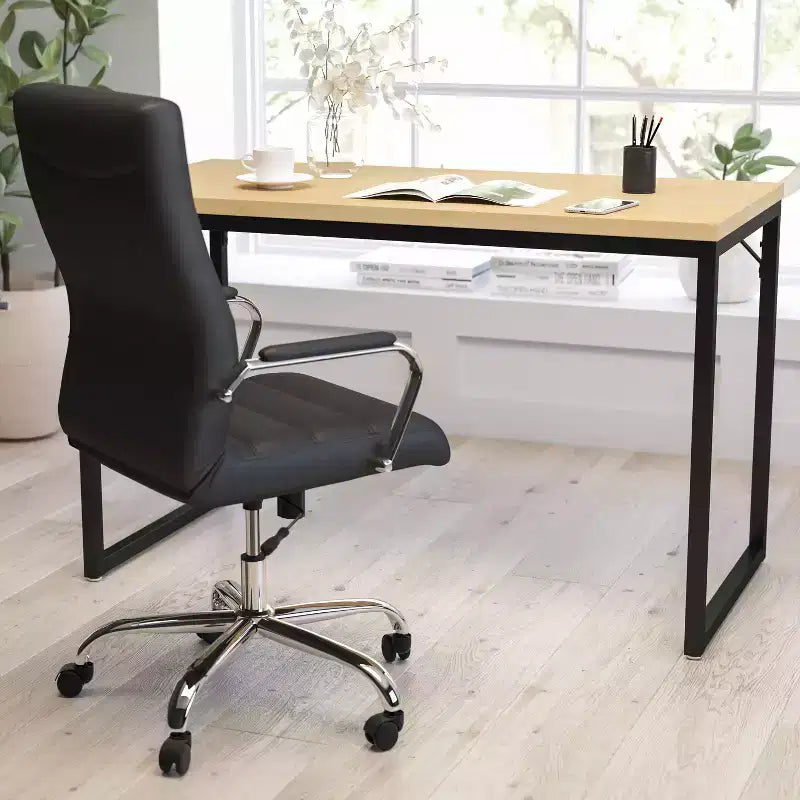 Scrivania per computer da 47" con struttura aperta in metallo, tavolo da scrittura moderno per ufficio in casa