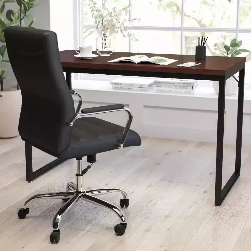 Scrivania per computer da 47" con struttura aperta in metallo, tavolo da scrittura moderno per ufficio in casa