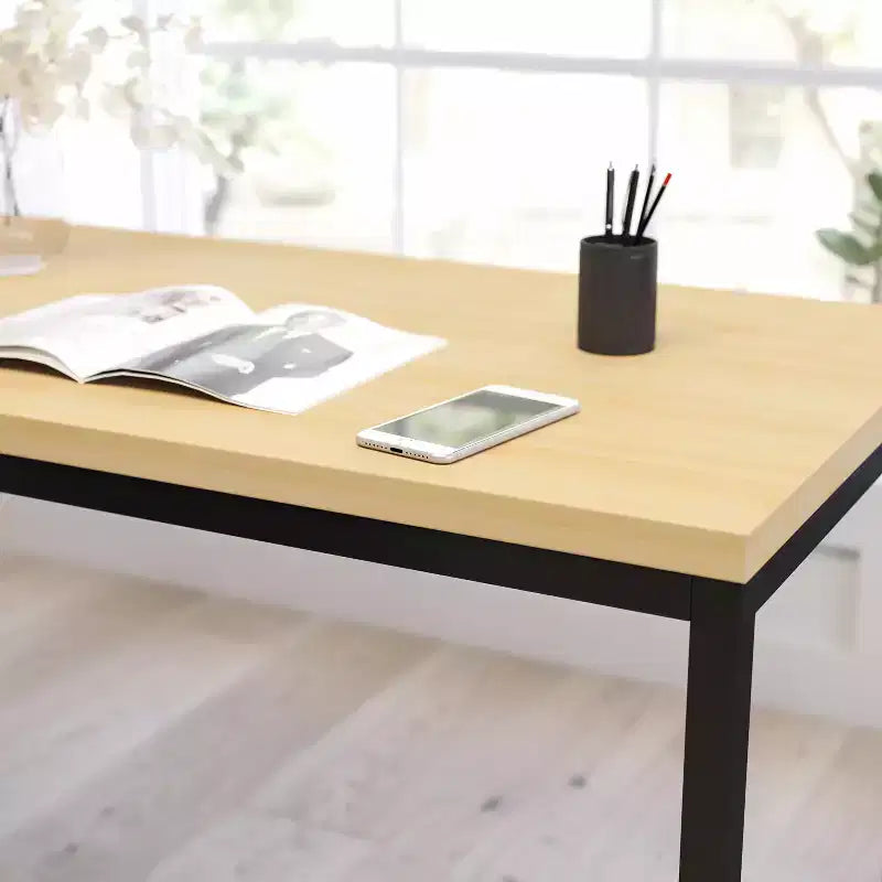 Scrivania per computer da 47" con struttura aperta in metallo, tavolo da scrittura moderno per ufficio in casa