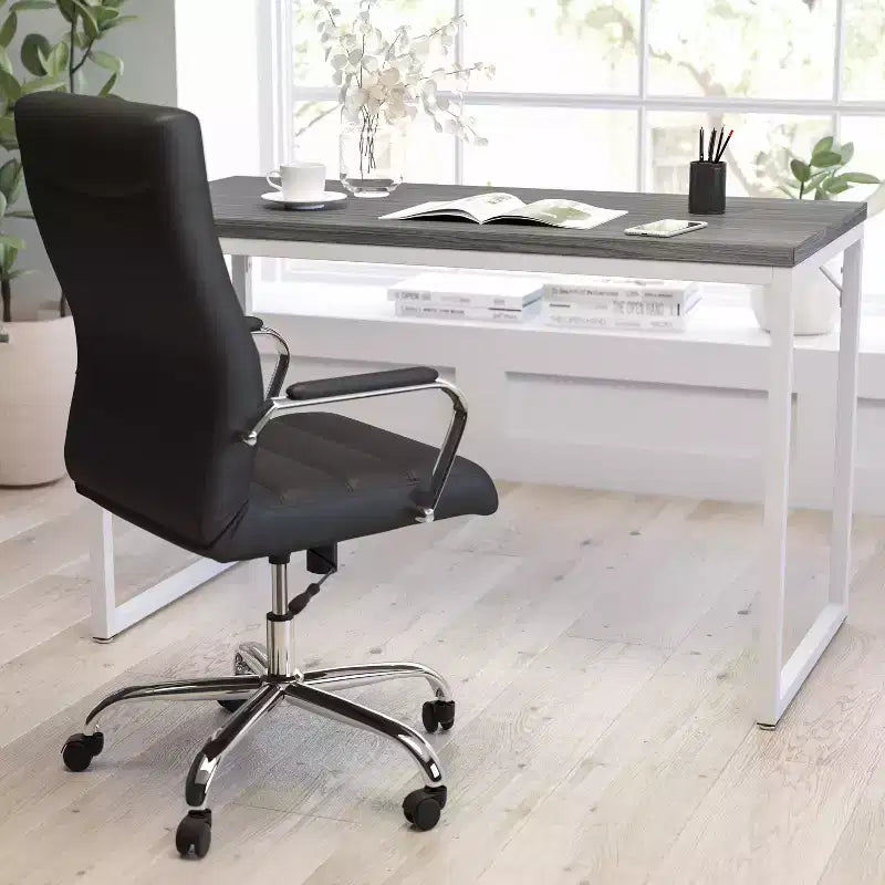 Scrivania per computer da 47" con struttura aperta in metallo, tavolo da scrittura moderno per ufficio in casa