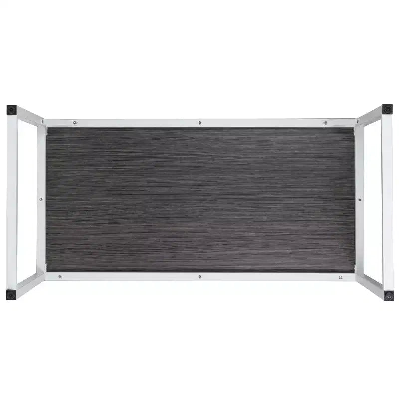 Scrivania per computer da 47" con struttura aperta in metallo, tavolo da scrittura moderno per ufficio in casa