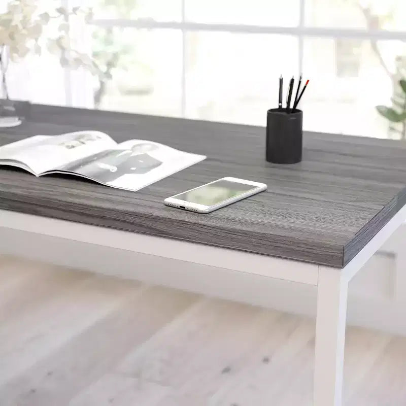 Scrivania per computer da 47" con struttura aperta in metallo, tavolo da scrittura moderno per ufficio in casa