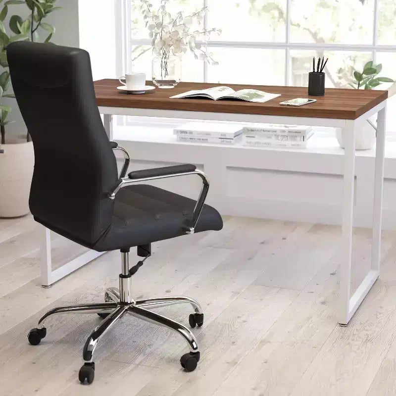 Scrivania per computer da 47" con struttura aperta in metallo, tavolo da scrittura moderno per ufficio in casa