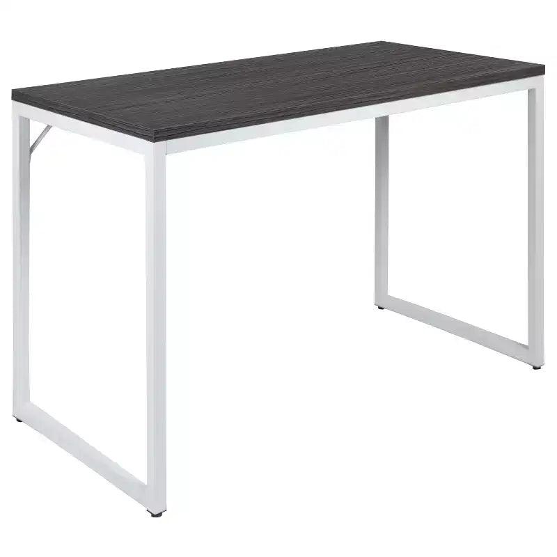 Scrivania per computer da 47" con struttura aperta in metallo, tavolo da scrittura moderno per ufficio in casa