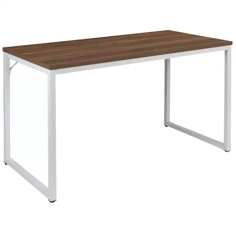 Scrivania per computer da 47" con struttura aperta in metallo, tavolo da scrittura moderno per ufficio in casa