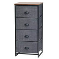 Costway 4 Drawers Dresser Chest Storage Tower Side Table Display Home Furniture