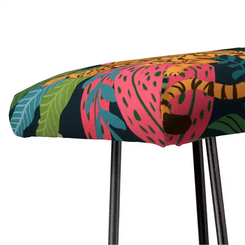 Panca imbottita con stampa Jungle Cats, seduta decorativa d'accento per camera da letto e ingresso